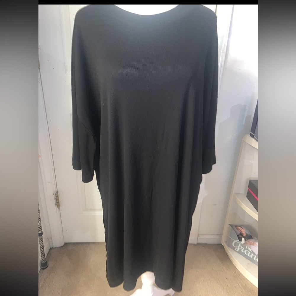 Ozzy ribbed Dress in Black Midi Dress dressed in Lala XL casual nwot spring boho - Picture 5 of 7